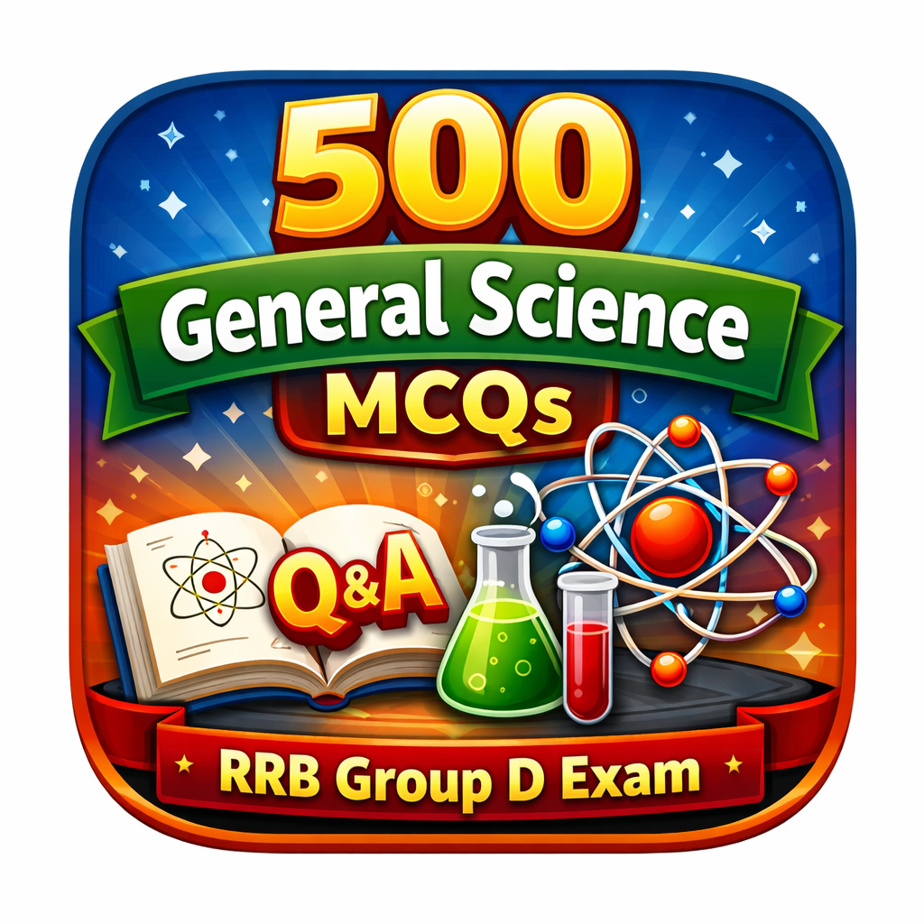 RRB Group D General Science App - 500 MCQs